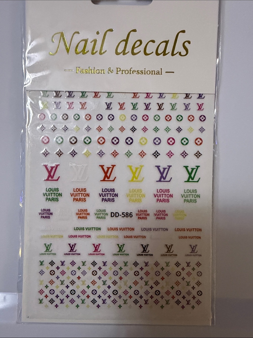Multicolor Logo Nail Decals
